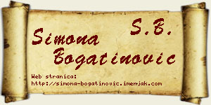 Simona Bogatinović vizit kartica